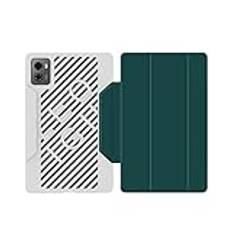 Flip Stand Smart Tablet Case Lämplig for Lenovo Legion Y700 2nd Gen 2023 8,8" TB-320F Game Tablet Värmeavledningsfodral(Dark Green)