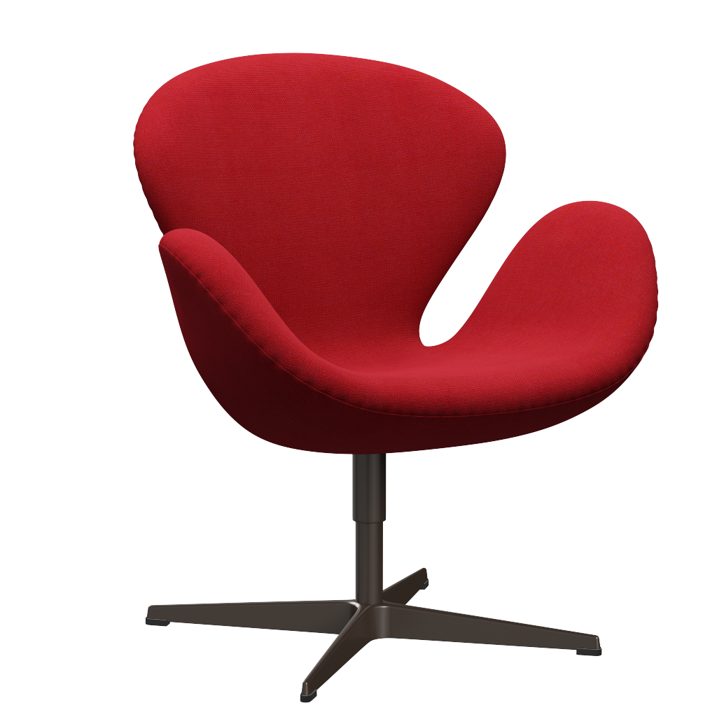 3320 Svanen loungestol, stel i brown bronze af Arne Jacobsen Hallingdal - 680 Red - Jacobsen Plus