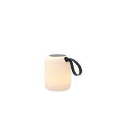 Hav LED Lampe m. solar Dia 12,5 x 15,5 cm Hvid/Sort