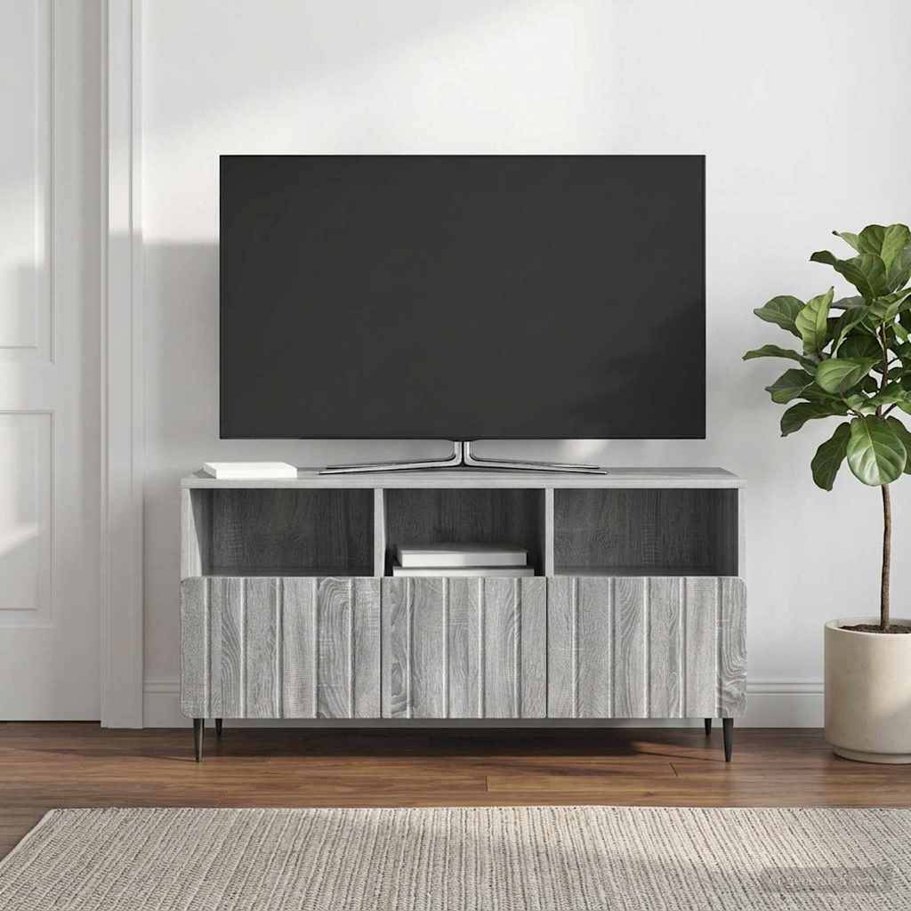 vidaXL TV-skab Grå sonoma-eg 102 x 34,5 x 50 cm Konstrueret træ