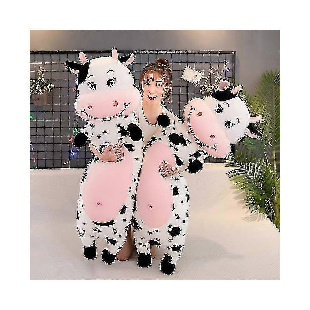 Long Cow Plush Pillow Stuffed Animals Soft Long Body Pillow (70cm) -sy