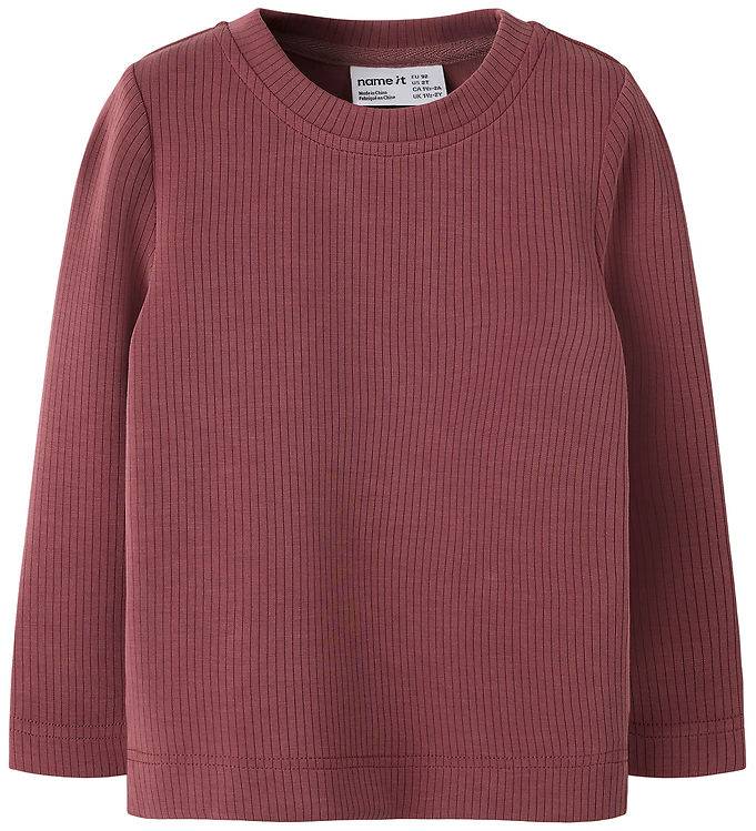 Name It Bluse - Rib - NmfNoleo - Wild Ginger - Name It - 3 år (98) - Bluse