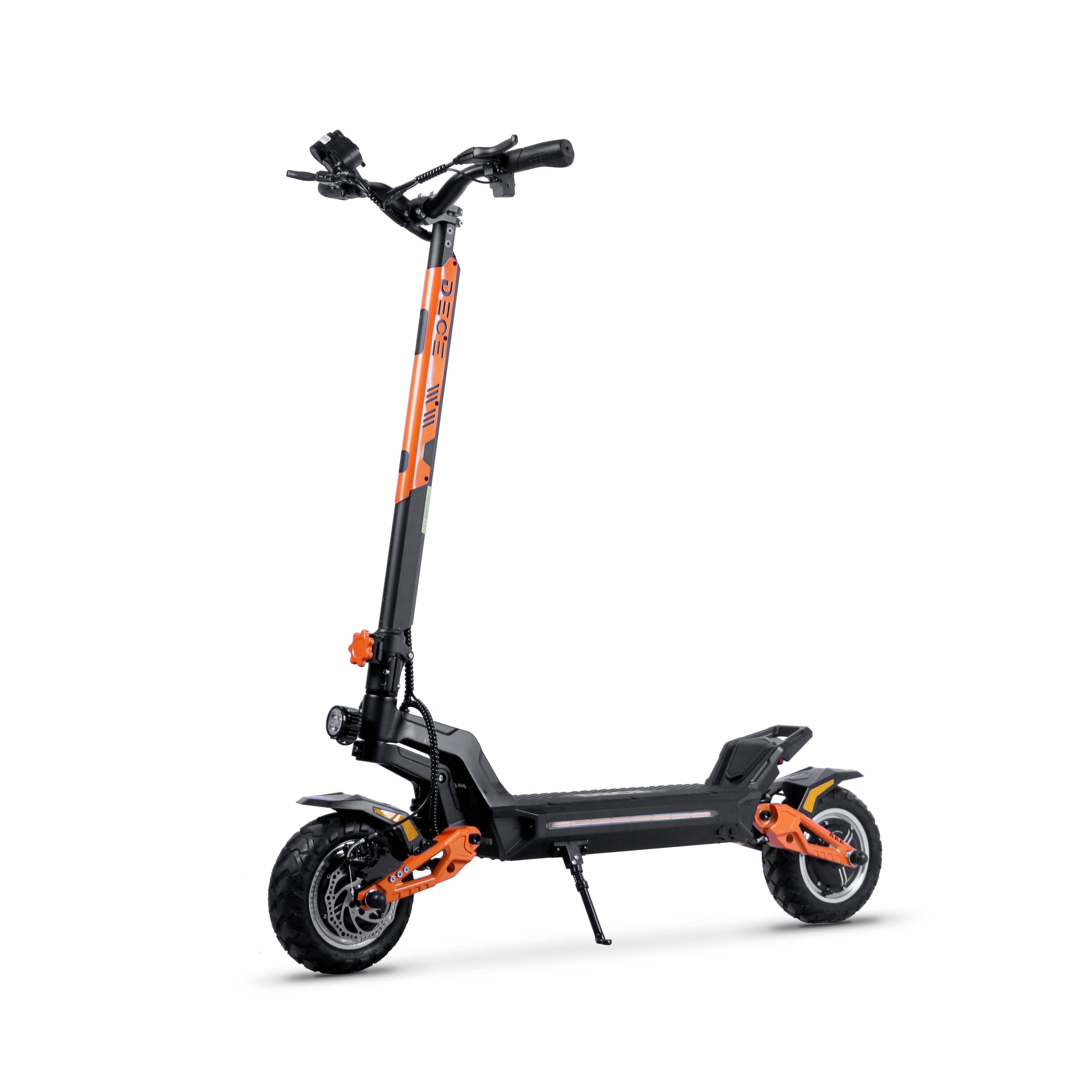 DECE DES20 48V Vuxen Utomhus Vikbar E-Scooter 48V13A Batteri 1200W Motor City Elektrisk Mountain Scooter 10 Tum Off-Road Elektrisk Scooter orange