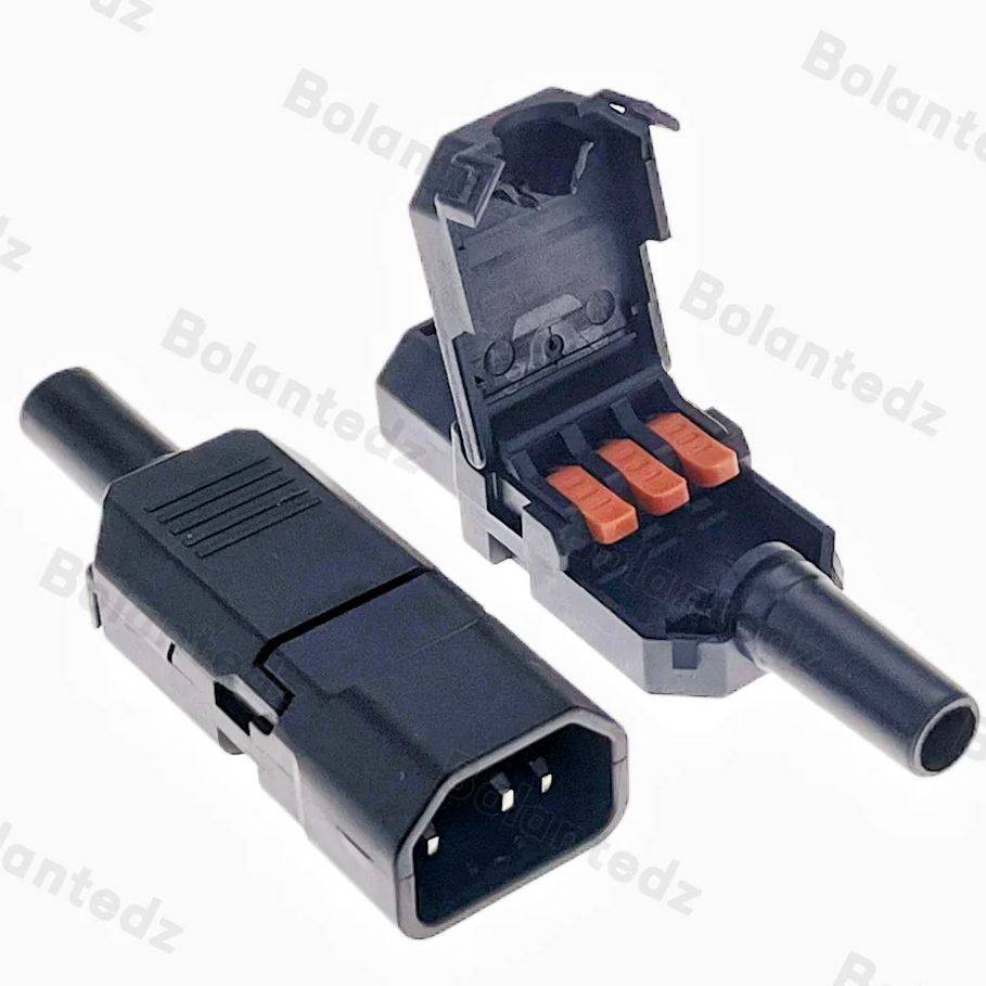 Bolantedz 1pcs 10A Plug Rice Cooker Screw Free Quick Wiring AC Power Socket Electric Rice Cooker Wiring PDU