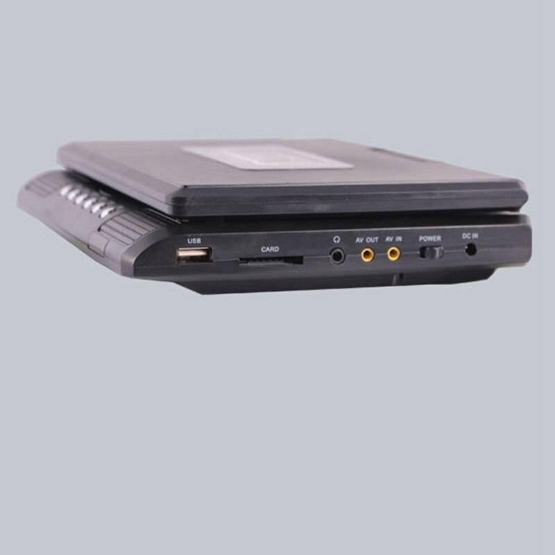7.8 tums tv hem bil dvd-spelare bärbar hd vcd cd mp3 hd dvd-spelare usb sd-kort rca bärbar kabelspel 16:9 rotera lcd sn