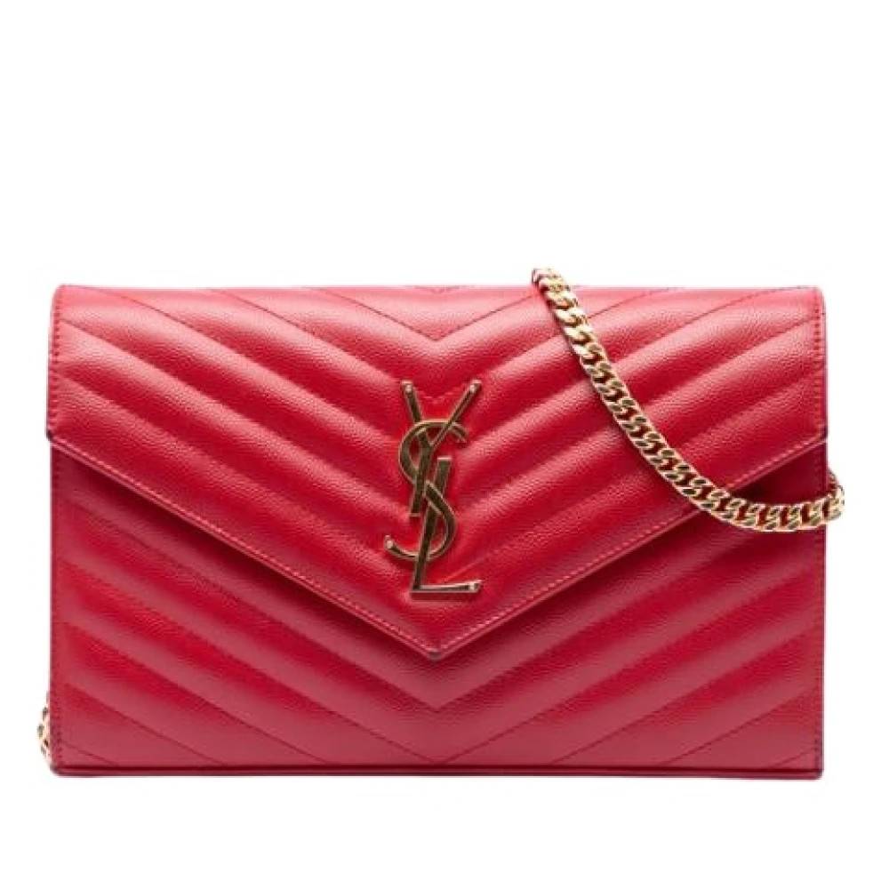 Yves Saint Laurent Vintage Pre-owned Crossbody Taske - Vintage - Dame - Rød - ONE SIZE - Læder