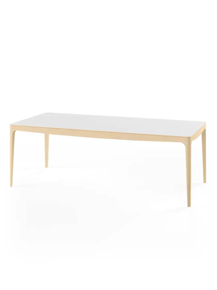 GM 3700 RO Spisebord, hvid fra Naver Collection 180 x 100 cm / Ask hvidolie / Ingen tillægsplader - Jacobsen Plus