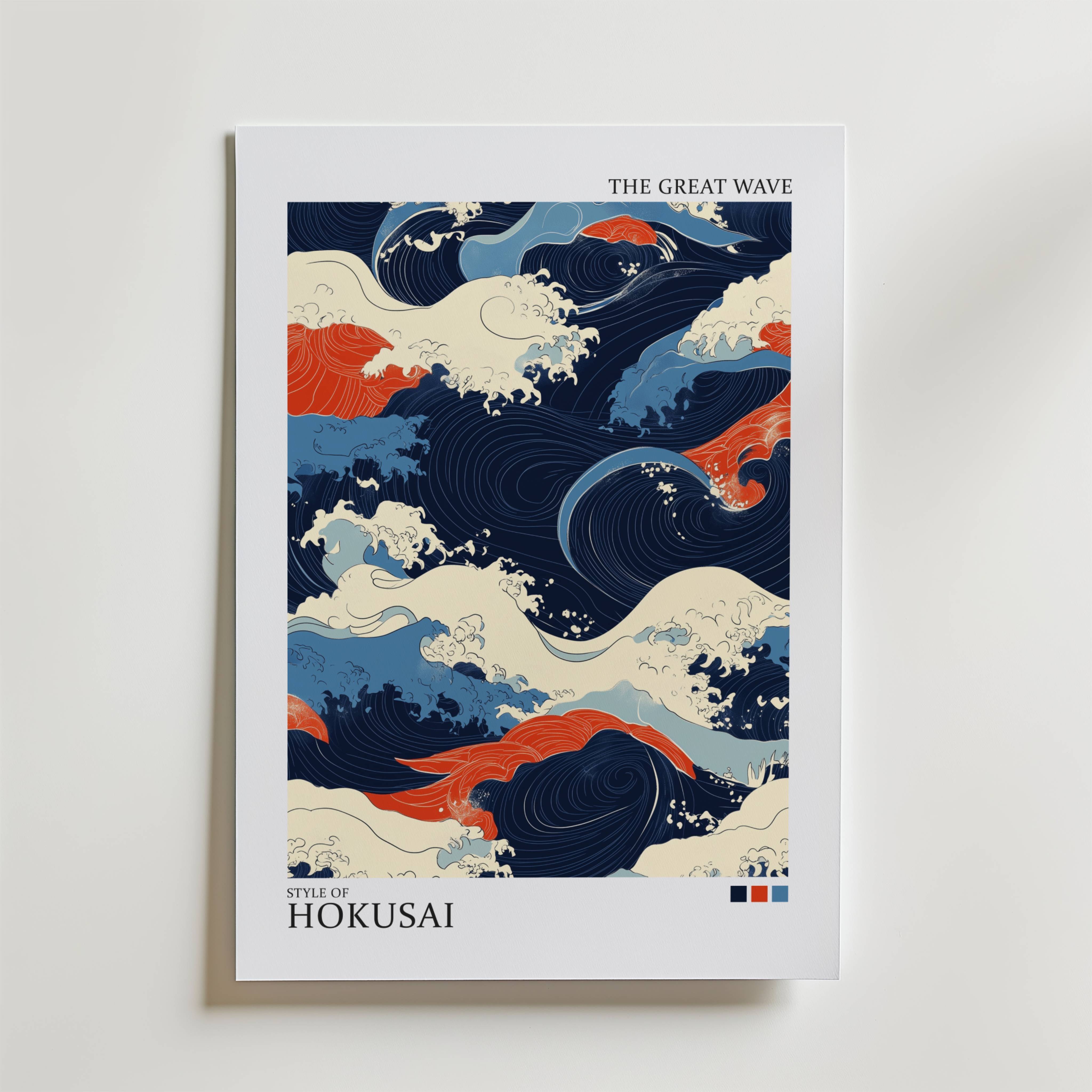 Hokusai The Great Wave Poster - Fine Art Poster 21x30 cm