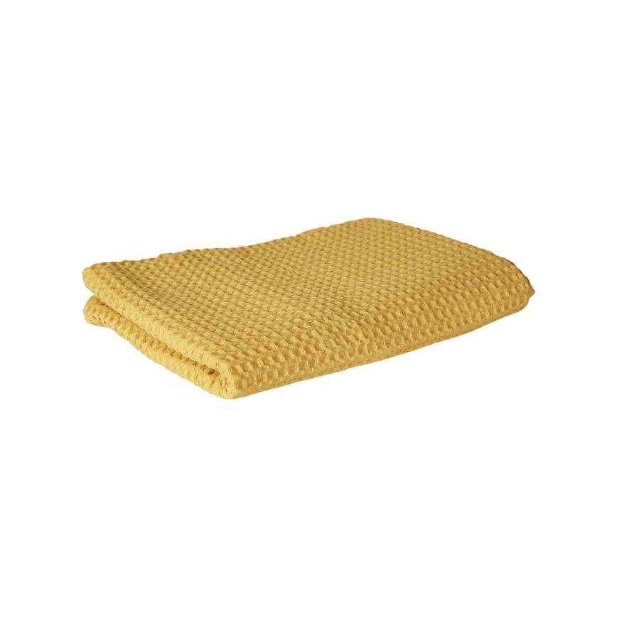 PLAID M/VAFFELMØNSTER 151414 MUSTARD 130X170 CM