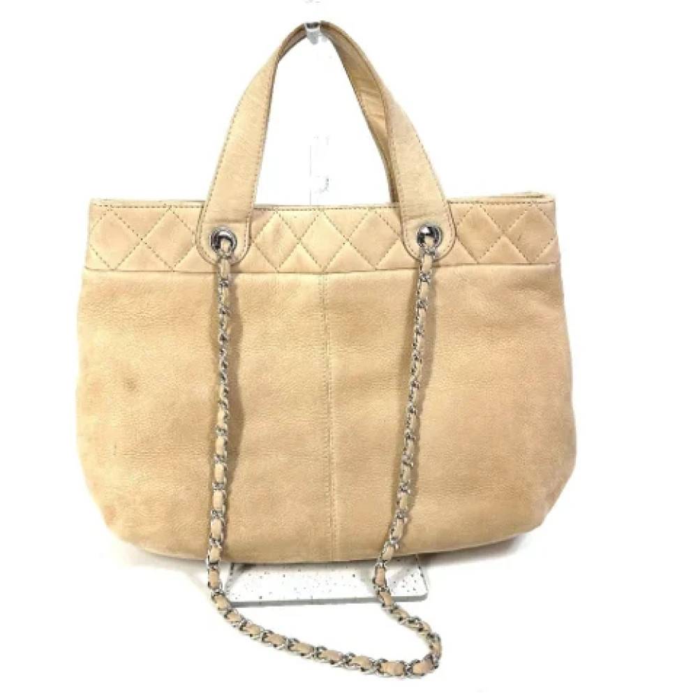 Chanel Vintage Pre-owned Vintage Skuldertaske - Vintage - Dame - Beige - ONE SIZE - Uld