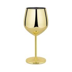 Guldbelagt vinglas, 2 rustfrie stål cocktailglas