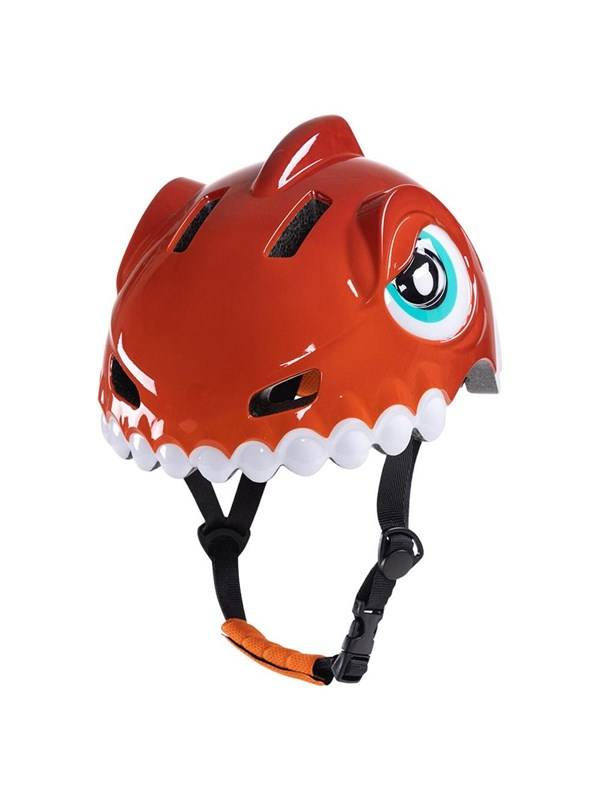 Wozinsky Children's bicycle helmet dinosaur motif 52-56 cm - red