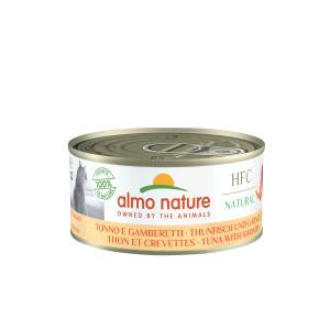 Almo Nature HFC Natural tonfisk med räkor våtfoder katt (150 g). Förpackning: 12 x 150 g