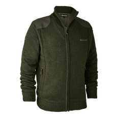 Carlisle Strik Cardigan med stormliner Green Melange- Deerhunter - 4XL