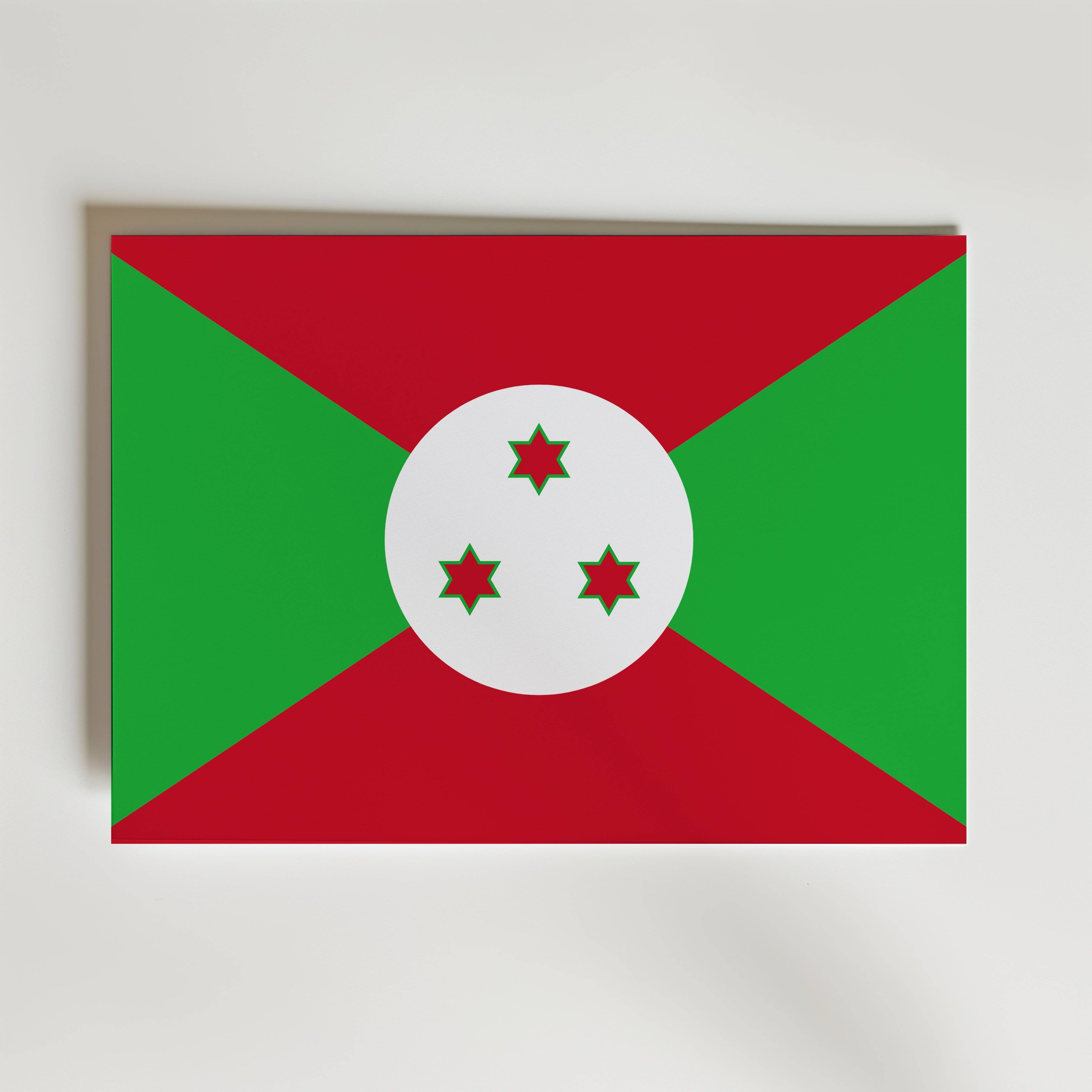 Burundi National Flag Poster - Poster 50x40 cm