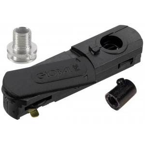 GLOBAL trac® 1-faset – Pendeladapter komplet med nippel og aflastning, maks. 3 kg belastning, sort (GB 66 + tilbehør)