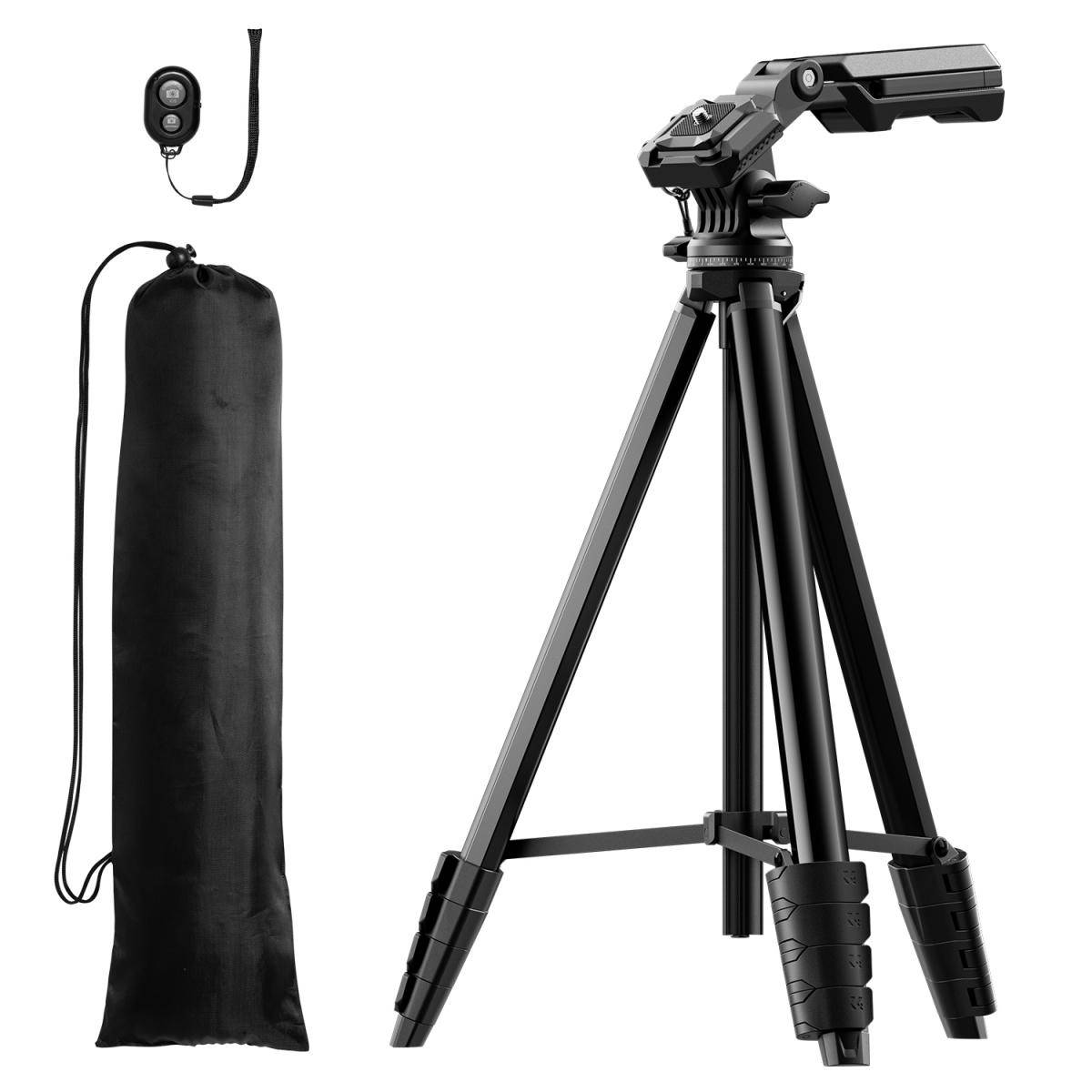 KENTFAITH Lightweight Camera Tripod for Phone, 16.7"(42.5cm) Folded with Quick Release Plate, Phone Holder & Strap, Max 62.2"(158cm) Height, 3kg Load, Camera Stand for Photography & DSLR/iPhone K&F CONCEPT