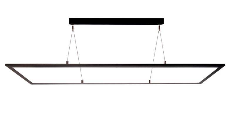 Angular transparent LED pendel L1195mm sort