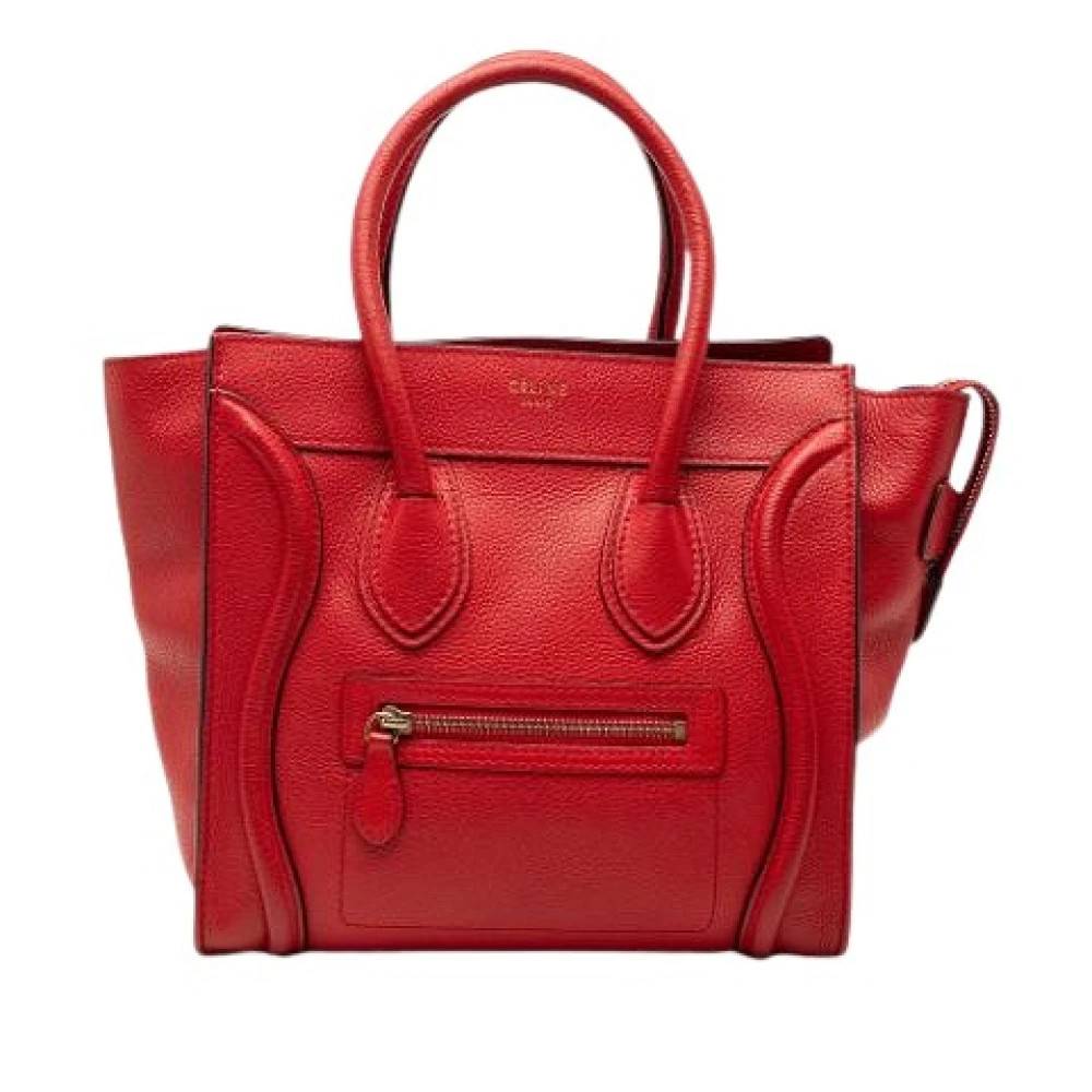 Celine Vintage Pre-owned Vintage Tote Bag - Vintage - Dame - Rød - ONE SIZE - Uld
