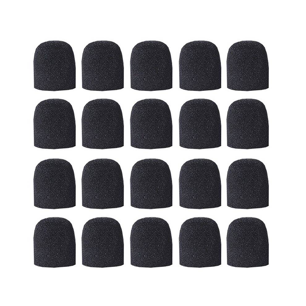 20Pack Black Foam Microphone Windscreen, Mic Foam Covers Handheld Microphone Windscreen for Karaoke KTV Recording Studio