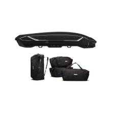 Thule Motion 3 XL 500 liter svart högblank + Thule GoPack dufflar