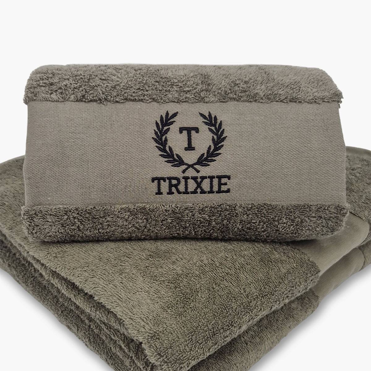 Handduk med namn olive OEKO-TEX - 100 x 150 cm (100 x 150 cm)