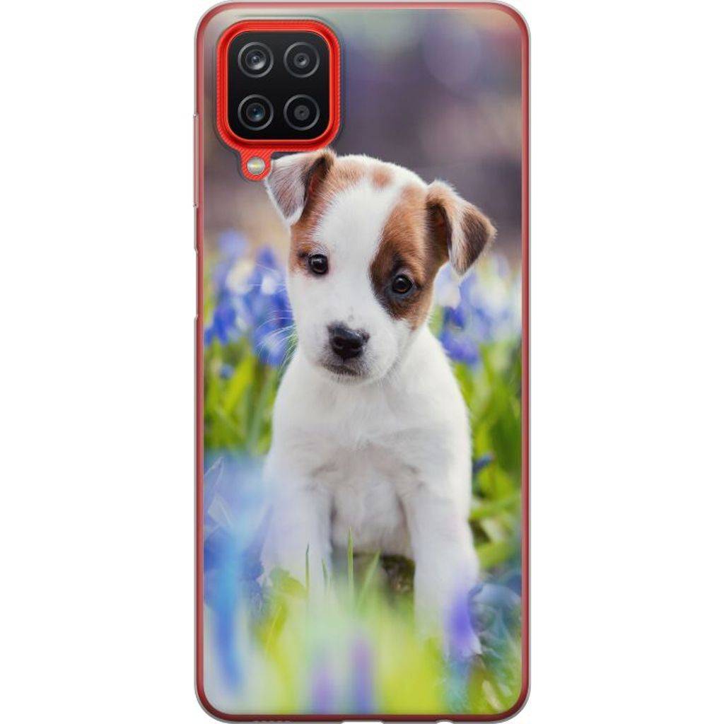 Samsung Galaxy A12 Transparent Mobilskal Hundvalp