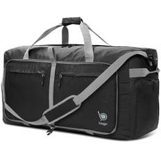 Bago Resa duffelväskor för män och kvinnor – lätt vikbar duffelväska bagage 60 L 80 L 100 L, Svart, 120L, Reseduffel