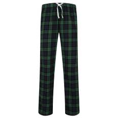 Flanellbyxor / Pyjamasbyxor | Herr - Armégrön/Svart - M