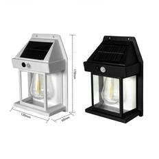 Solar Outdoor Wall Light Human Sensor Three Modes Garden Villa Patio Night Lights 1800mah Battery vit