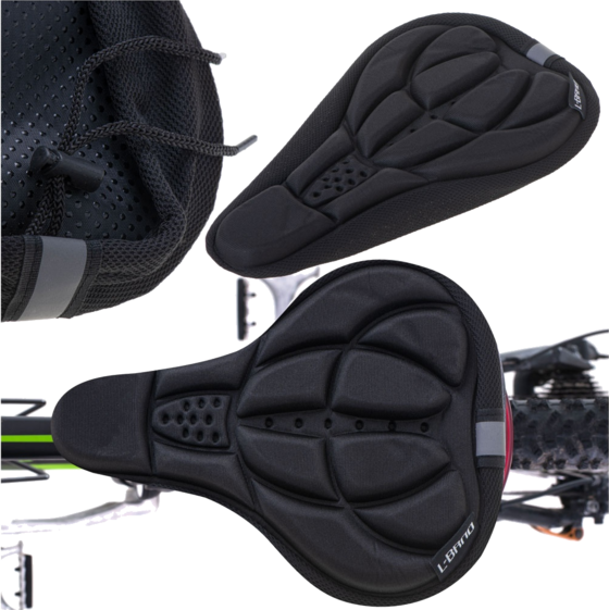 B2x L-brno Gel Bike Saddle Cover 3d Cover Cykeltillbehör Black - One Size