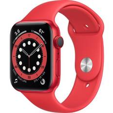 Apple Watch Series 6 Aluminium 44 mm (2020) | GPS + Cellular | röd | Sportband röd