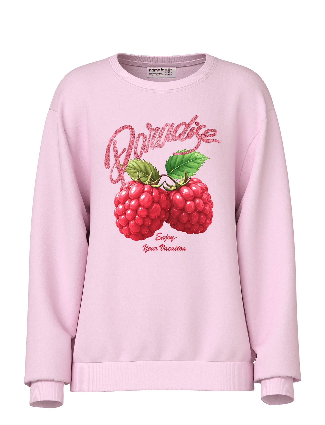 name it Nkfjaimas Ls Nreg Sweat Unb Box - Pink - 134-140