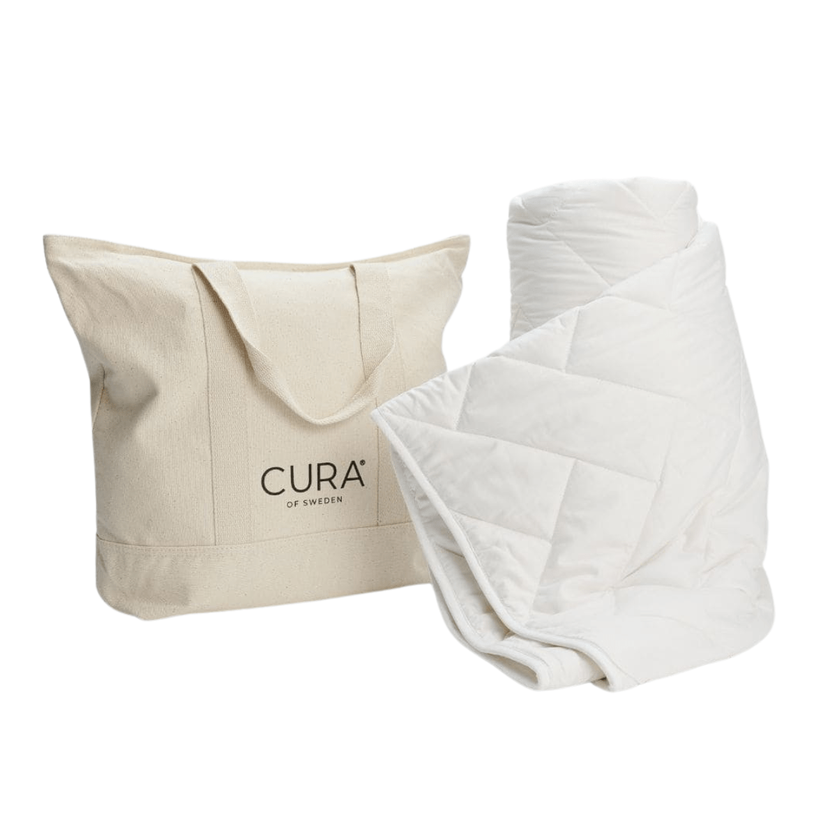 CURA of Sweden Pearl Cotton Eco Tyngdtäcke - 11kg / 150x210 / Vit