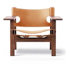 Fredericia Furniture - The Spanish Chair, Oljad valnöt, Cognac läder - Lænestole - Børge Mogensen - Brun - Læder/Træ