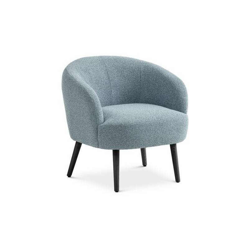 Conrad loungestol EGG BLUE Vista stof med sorte træben