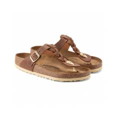 BIRKENSTOCK-GIZEH BRAIDED LEOI COGNAC-COGNAC