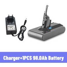 2022 dyson v8 21.6v 98000 mah utbytesbatteri för dyson v8 absolut sladdfri handdammsugare dyson v8 batteri - Svart