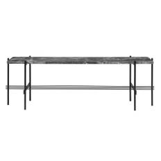 Gubi - Ts Console Table 1 Rack Grey Emperador/Black Frame - Avlastningsbord - GamFratesi