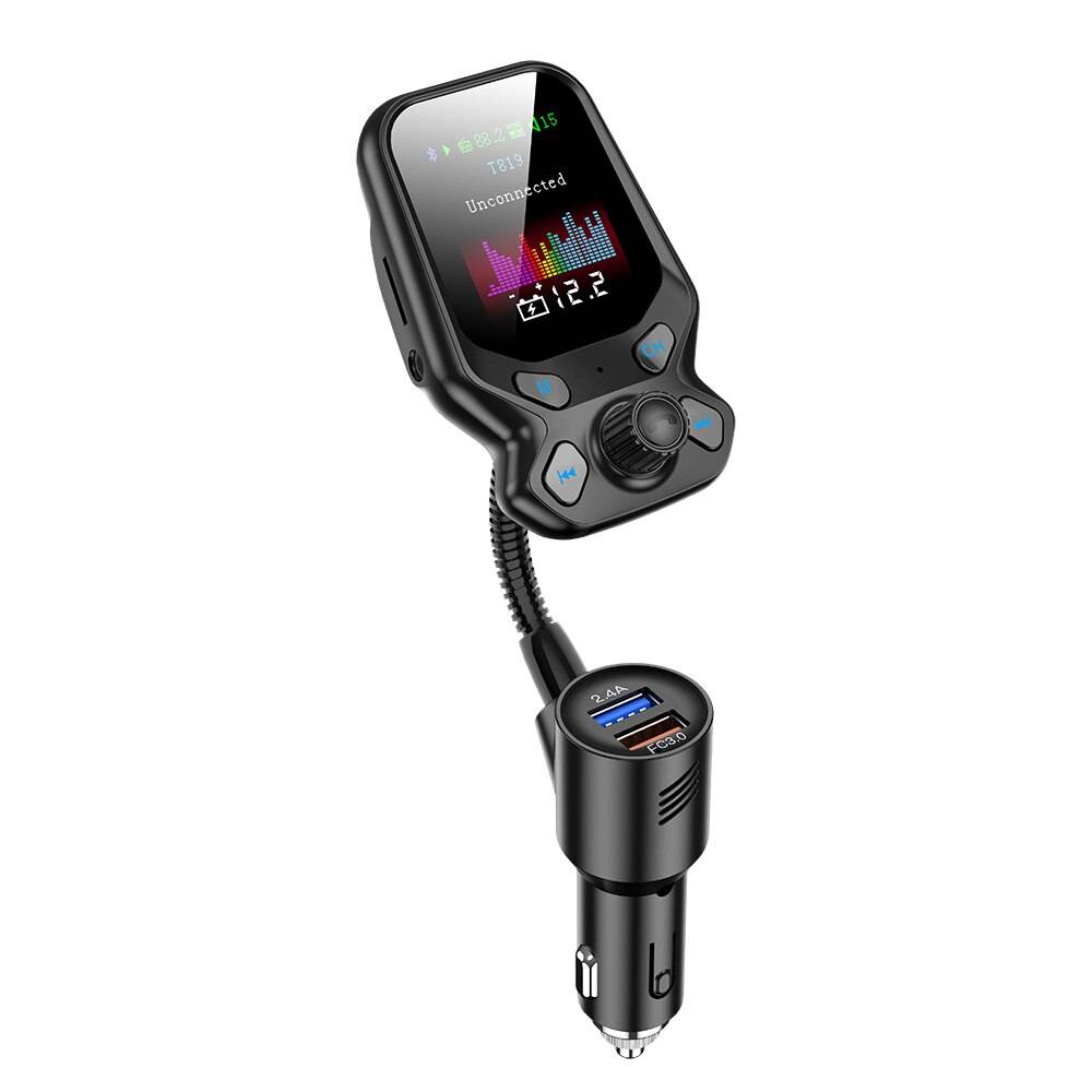 Mp3 spelare snabbladdning 3.0 usb-laddare för xiaomi lcd bluetooth fm-sändare handsfree car kit bil elektroniska delar