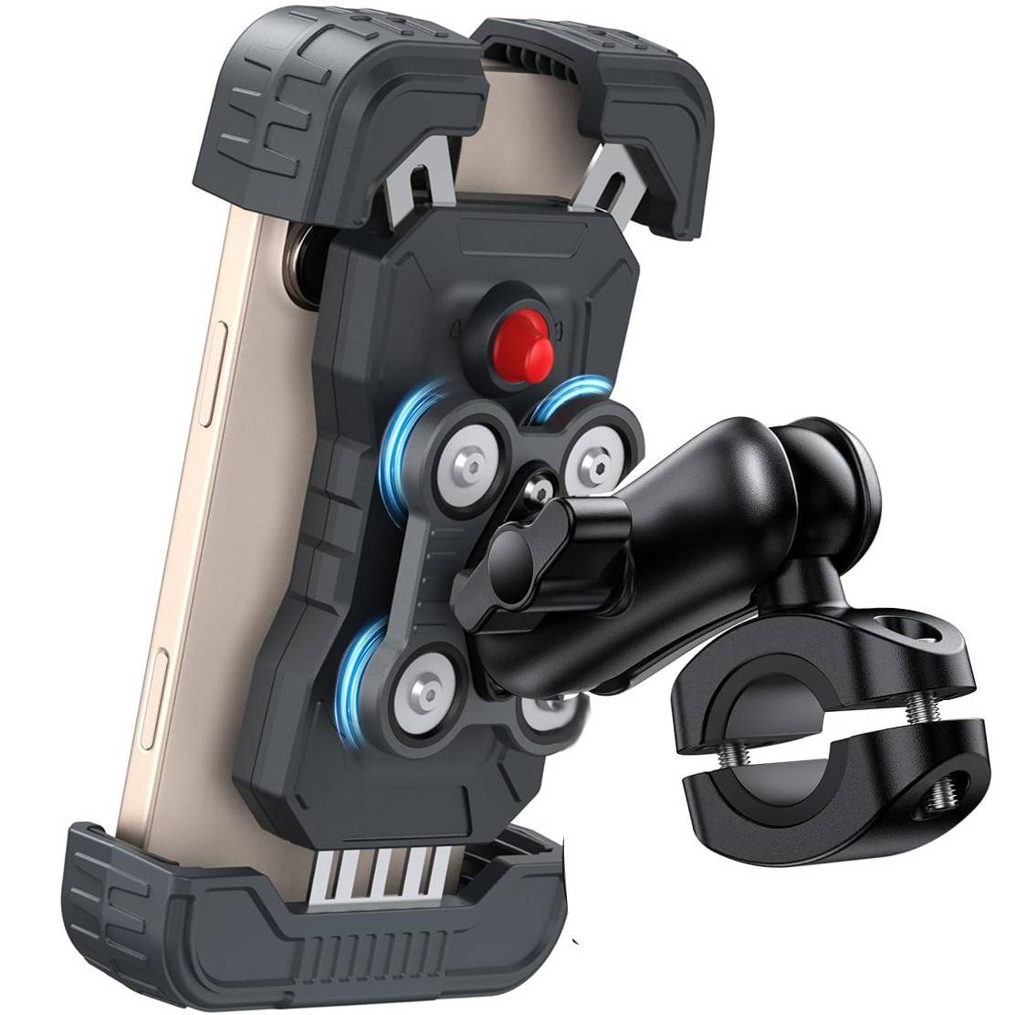 Bike Phone Holder Mount 360° View Universal Motorcycle Holder for 4.7-7 inch Mobile Phone Stand Shockproof Bracket