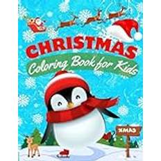 Coloring Book For Kids Ages 2-8: Super Cute, Big and Easy Designs with Santas, Snowmen, Reindeer, Toys, Gifts - Pocketbok