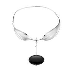 Georg Jensen - Vivianna Torun Halsring med Svart Agat