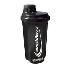 IronMaxx Eiweiß Shaker - Schwarz 700ml | Proteinshaker mit Drehverschluss, Sieb & Mess-Skala | auslaufsicher, spülmaschinengeeignet & frei vom Weichmacher BPA & DEHP