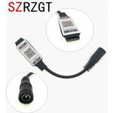 Mini rgb bluetooth controller dc 5v 12v 24v music bluetooth led controller light strip controller för rgb led strip - Svart