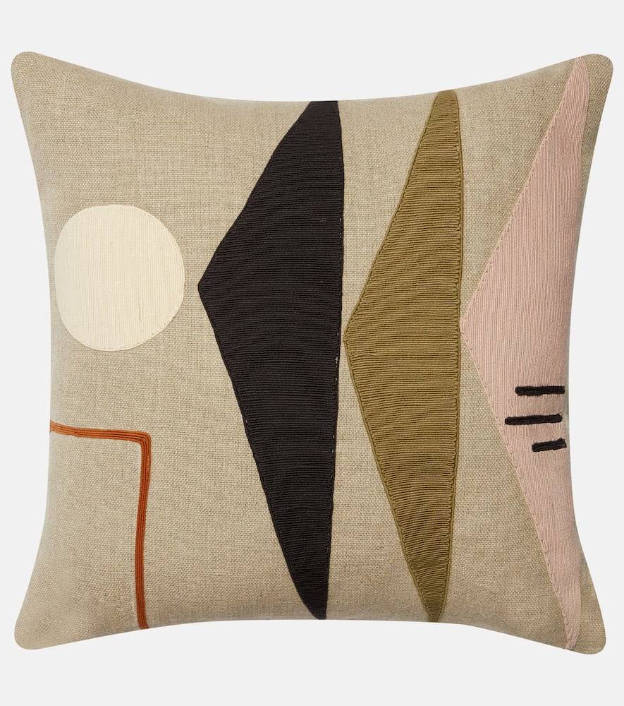 Jonathan Adler Cojín Monterey Triangles de lino - multicolor - Talla Única