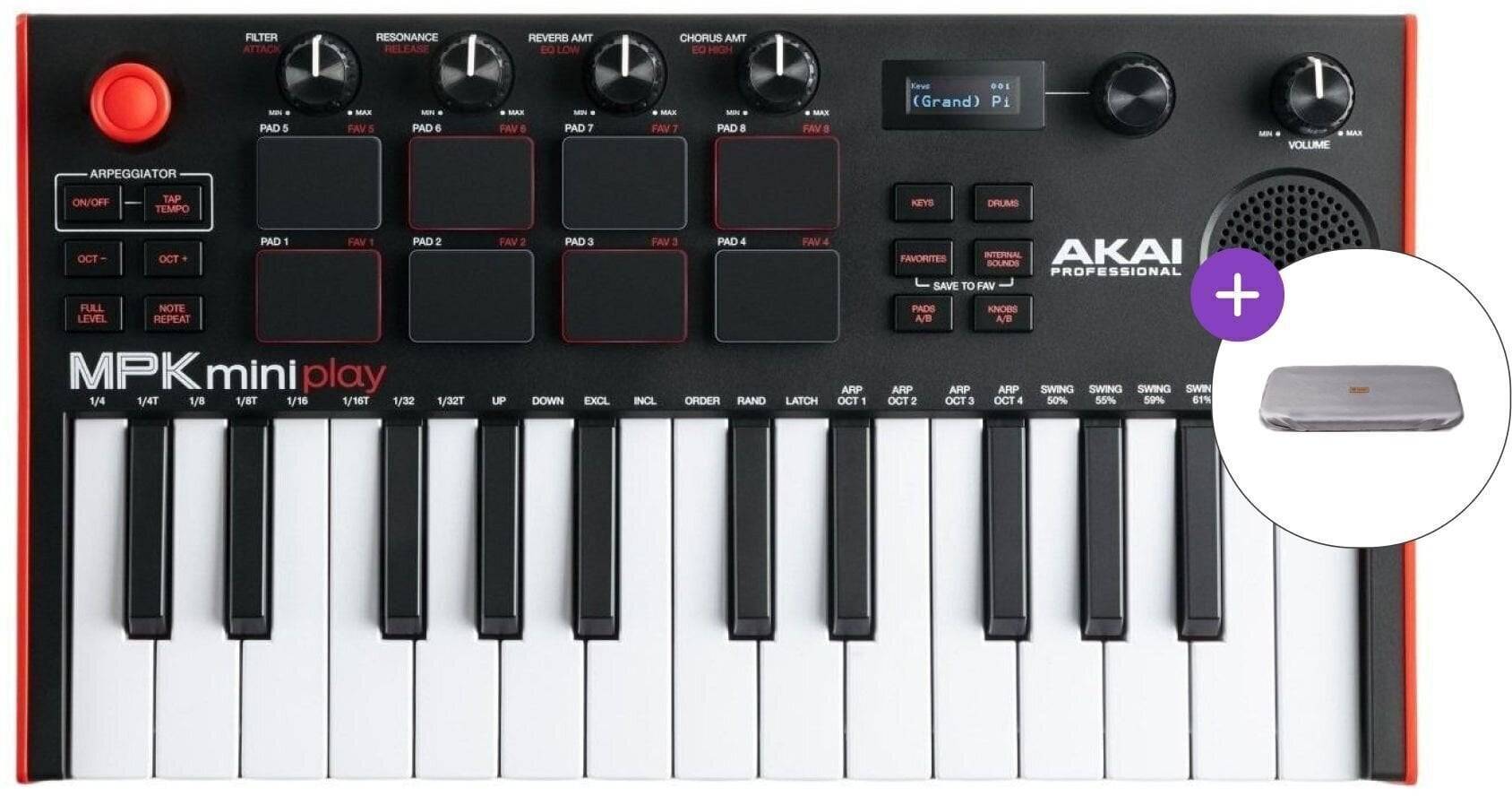 Akai MPK Mini PLAY MK3 SET Master-tangentbord