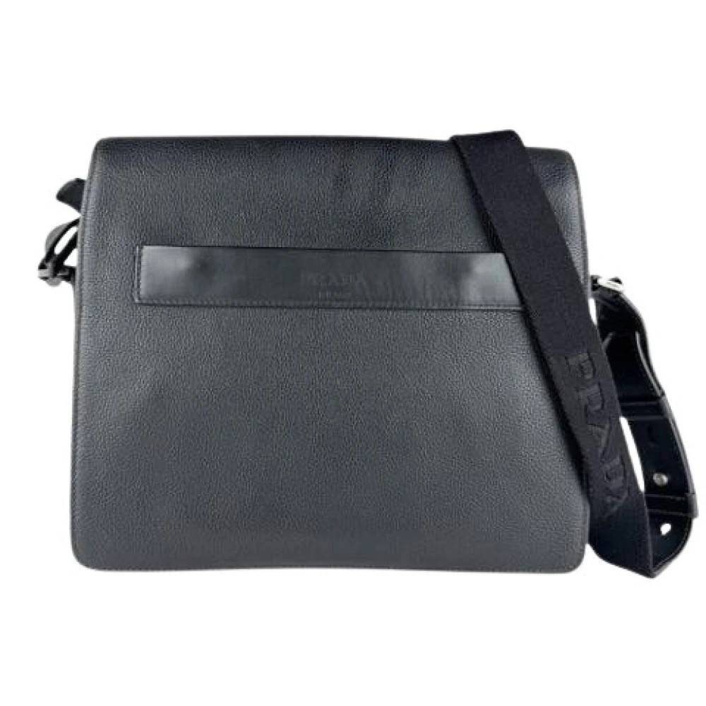Prada Vintage Pre-owned Vintage Skuldertaske - Vintage - Herre - Sort - ONE SIZE - Uld