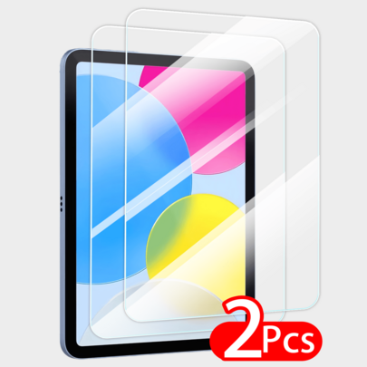 2 st. skärmskydd i härdat glas, kompatibel med /iPad// surfplatta, skydd i härdat glas, ultraslät, reptålig och splittersäker, fingeravtrycks- och vat - Vitt (Multi-size)