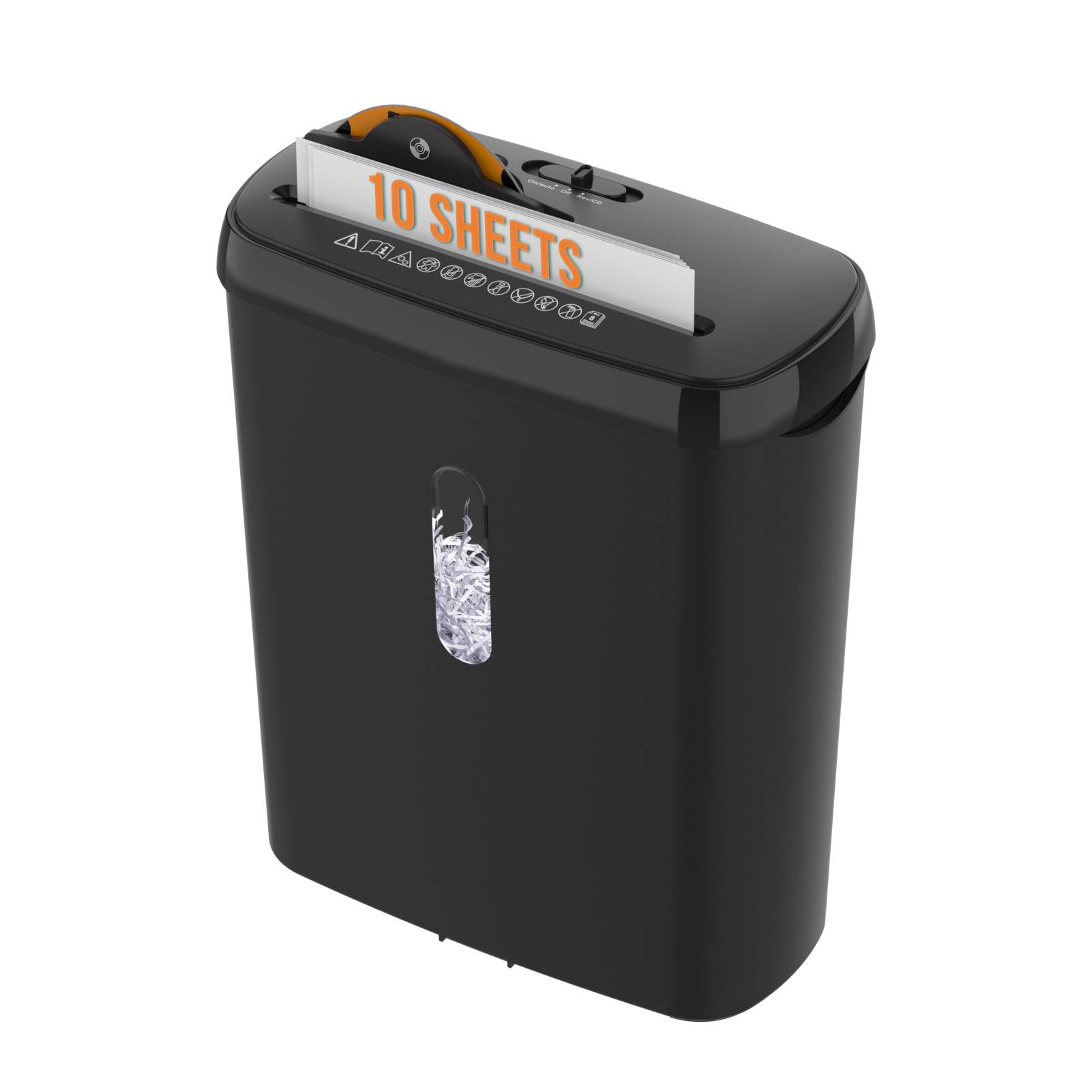 Efficient Paper Shredder with 3.17-Gallon Basket and P-2 Security Level, CD & Credit Card Shredder for Ofiices, 31L x 16W x 38H cm, Black Aosom UK